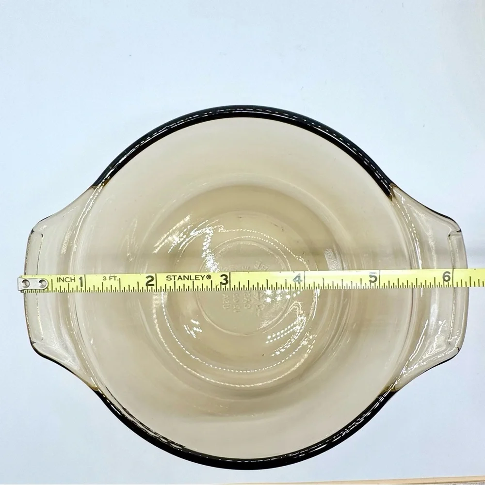 Set Of 3 Lovenware 12oz Casserole Dishes #1072, Smoky Amber Ovenware Bowls EUC